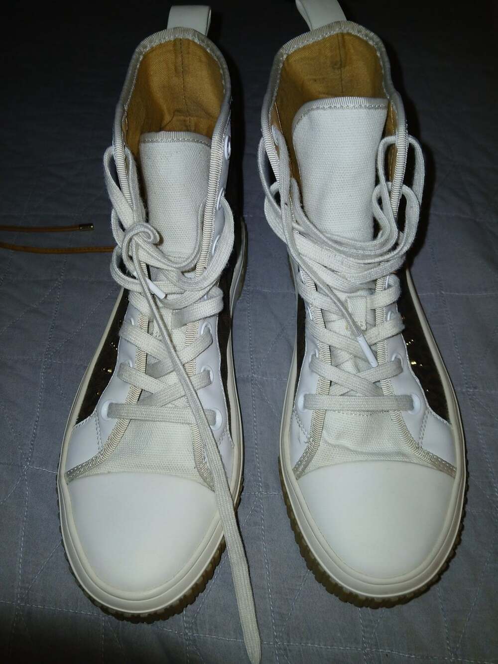 Michael Kors Logo Print High Top Sneakers Size 10M